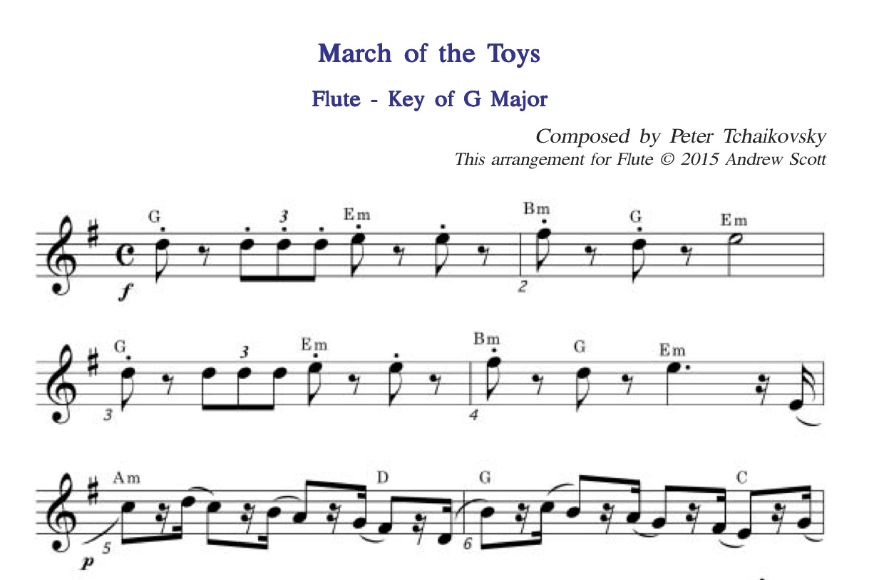 March of the Toys - Flute sheet Music
