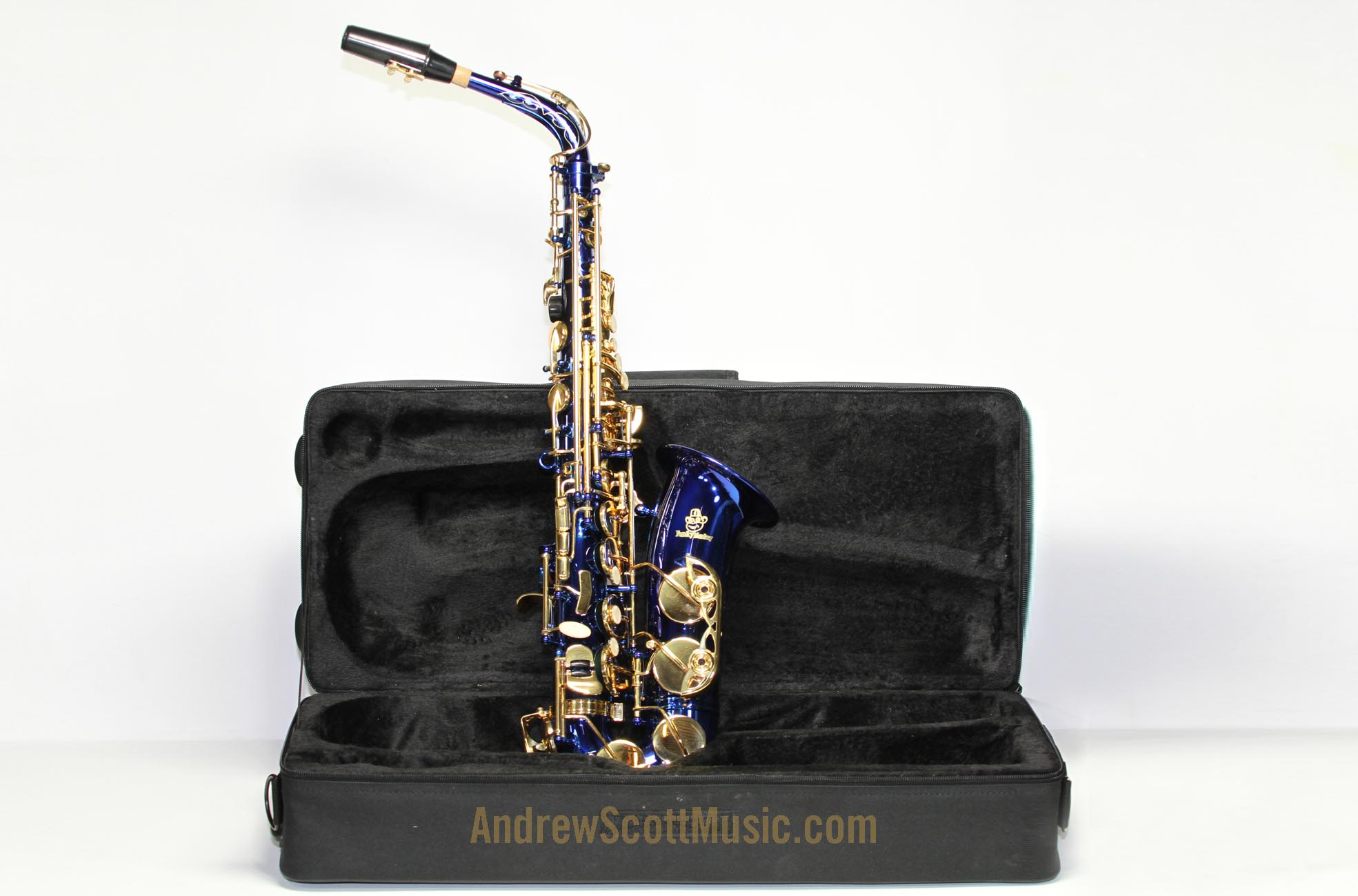 alto saxophone, blue nickel plated saxophones