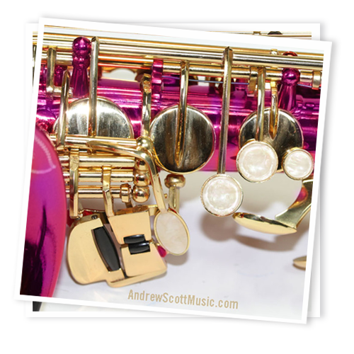 Cheap Hot Pink and Gold Alto Saxophone