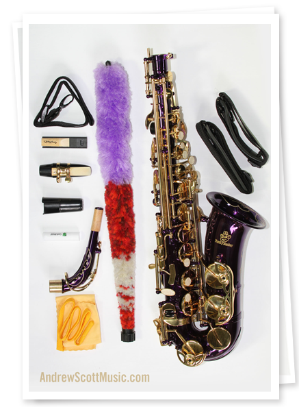Purple and Gold Saxophone
