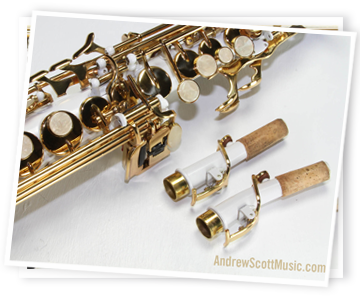 how assemble to your saxophone Gold in White Straight Case  with Soprano Saxophone