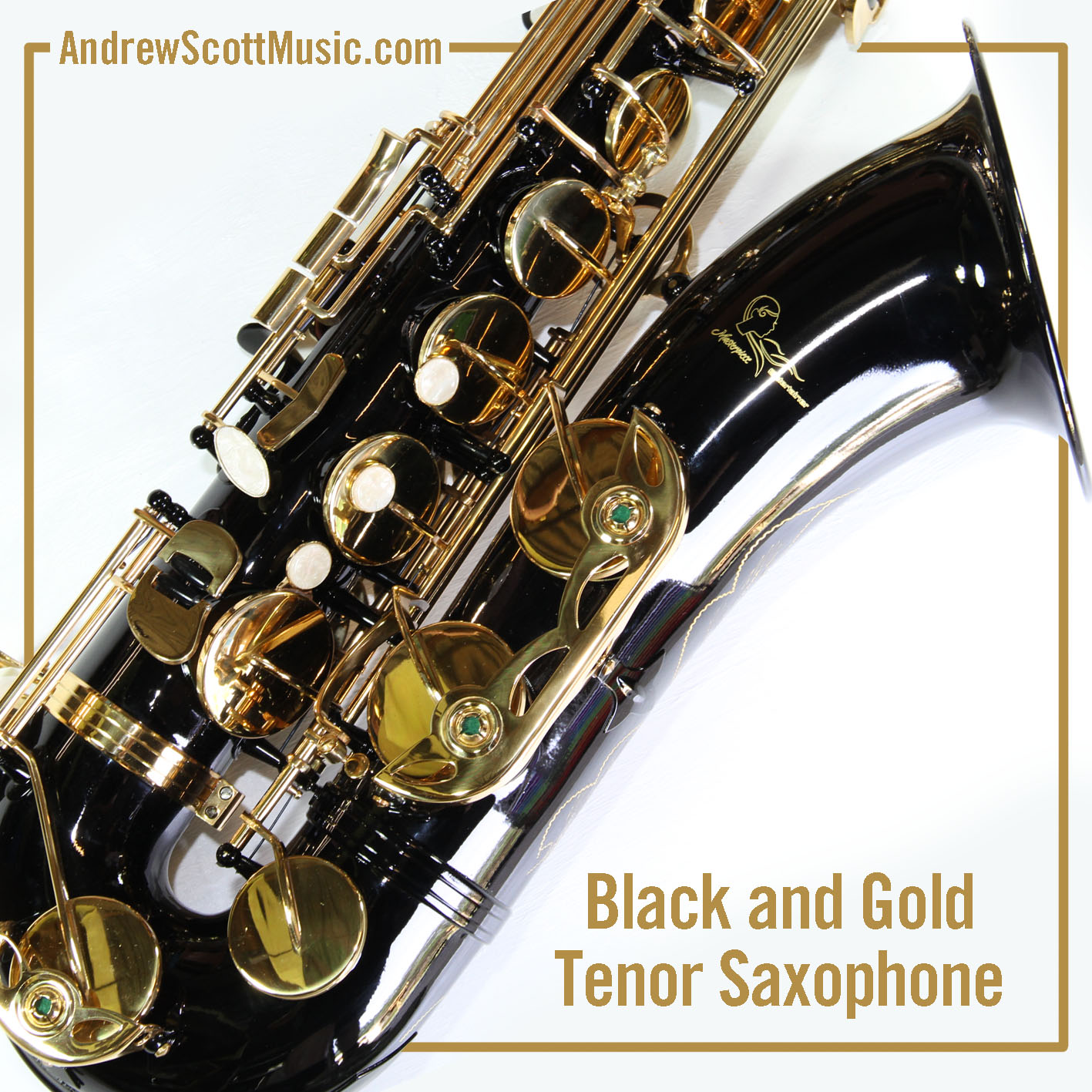 Professional Black Gold Tenor Saxophone 
