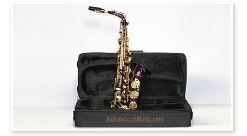 Purple Saxophone in Case