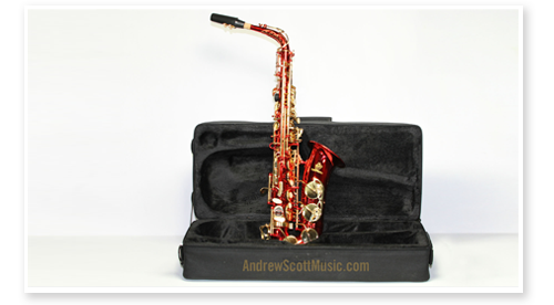 masterpiece red gold saxophone